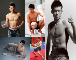 Shirtless Lin Dan showing six-pack abs!